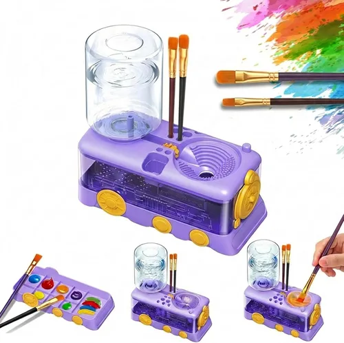 Vista 8 de Limpiador de pinceles de pintura multifuncional 2025 Taza de enjuague: herramienta limpiadora de pinceles de pintura acrílica Taza de agua