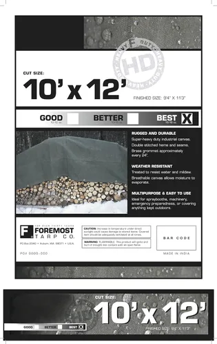 Vista 3 de Lona resistente verde 10x12 Dry Top (10 x 12 pies)