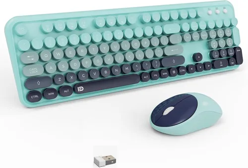 Vista 17 de Mini teclado Bluetooth plegable, teclado portátil compacto inalámbrico recargable con 67 teclas delgadas y silenciosas, bonito teclado de viaje