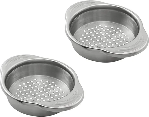 Vista 2 de XGNG - Colador de latas de acero inoxidable, 2 unidades, colador de latas de verduras y frutas, mejor para atún enlatado, versátil
