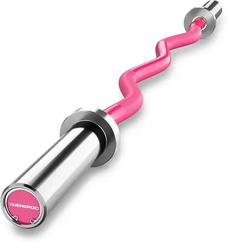 Vista 13 de 47” Solid Steel Olympic Curl Bars, 700LB Oro y negro-capacidad de 700 libras