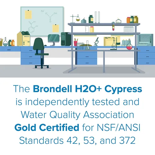 Vista 6 de Brondell H630 Sistema de filtro de agua de encimera Cypress para fregaderos de cocina, sistema de filtración de tres etapas y dispensador se conecta
