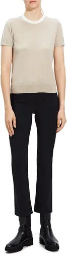 Vista 4 de Theory Camiseta básica de lana para mujer Trim