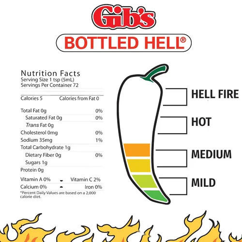 Vista 2 de Bottled Hell Salsa de pimiento picante - Original Receta distintiva de 12 onzas líquidas Condimento único de calor medio Creado con jalapeños