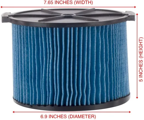 Vista 5 de VF3500 - Filtro de cartucho de polvo fino de 3 capas, pieza de repuesto 26643 compatible con aspiradoras portátiles RIDGID de 3 a 4.5 galones, 1