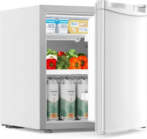 Vista 10 de COWSAR Refrigerador de 3.2 pies cúbicos con congelador, refrigerador compacto con 2 puertas