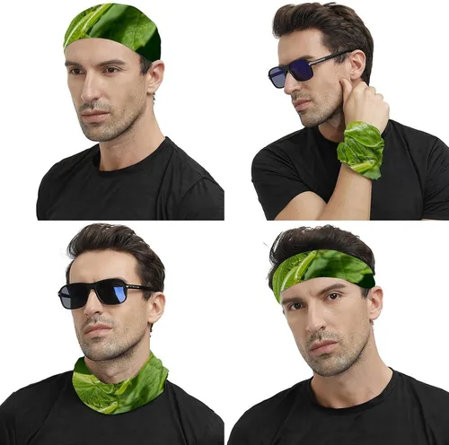Vista 4 de Insect-Green Face Scarf Cover Ear Loop Hole,Outdoors Face Mask for Women Men Sports Yoga Running Hiking Ski Snowboard,Cooling Neck Shield Scarf