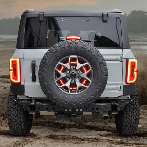Vista 3 de Cubiertas de luz trasera para Bronco 2021+, cubiertas de luz trasera ahumadas para Ford Bronco 2/4 puertas 2021-2023