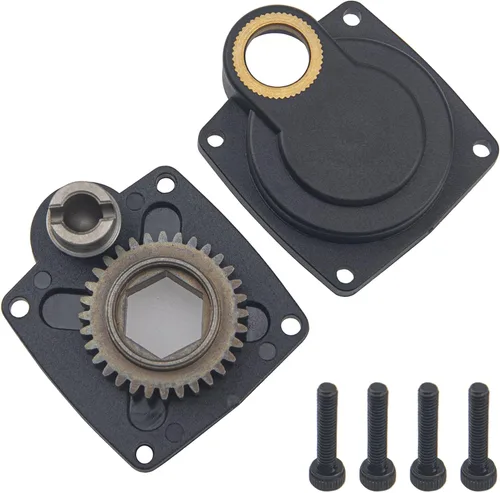 Vista 3 de ShareGoo Electric Roto Starter E-Start Placa trasera Power Back Cover 11012 y varilla de arranque de taladro Power Starter Eje Pin End 11003 para RC