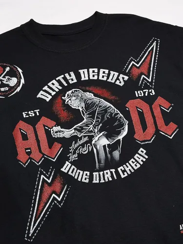 Vista 2 de Liquid Blue AcDc - Camiseta de manga corta australiana Hard Rock Dirty Deeds