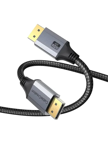 Vista 9 de CableCreation Cable DisplayPort de 3 pies, cable DP 1.2 [4K @60Hz, 2K @165Hz, 2K @144Hz], cable DisplayPort trenzado de nailon a DisplayPort macho a