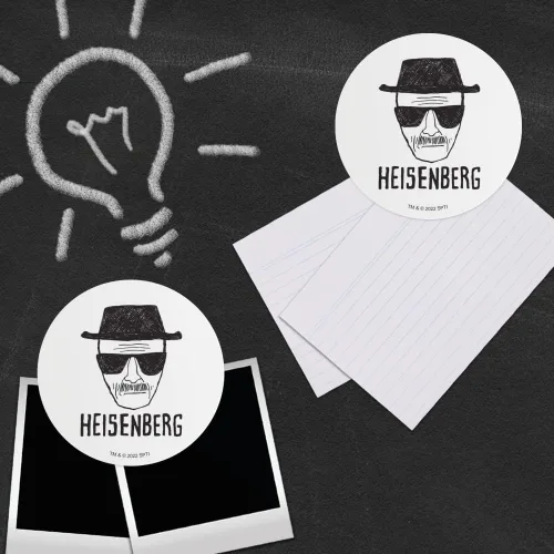 Vista 3 de Breaking Bad Classic Heisenberg - Juego de imanes circulares de vinilo para refrigerador