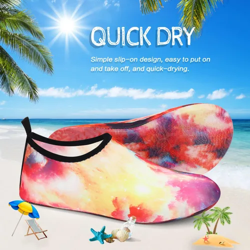 Vista 6 de ANLUKE - Zapatos de agua de secado rápido para mujeres y hombres, estilo calcetines, sensación de pies descalzos, ideales para yoga, playa, natación