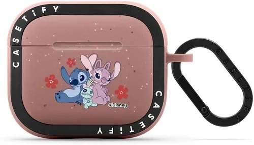 Vista 20 de CASETiFY AirPods Pro (1ª/2ª Gen) Estuche Bounce con Anillo [Colaboración Frozen] - Copo de Nieve de Anna - Taupe Mate