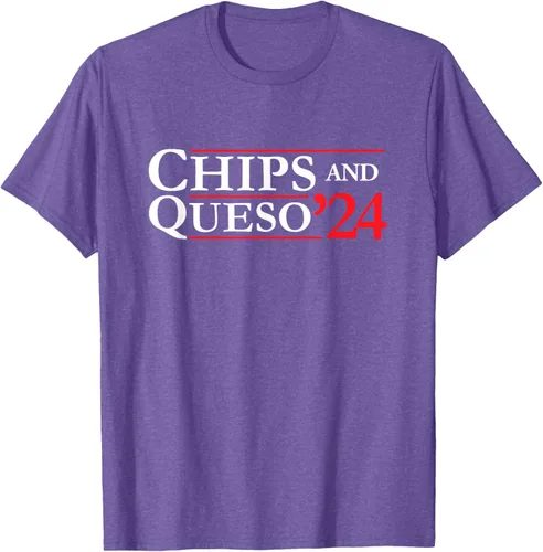 Vista 8 de Novedad 2024 Campaña electoral '24 Chips and Queso T-Shirt, Azul / Patchwork, S Azul Marino