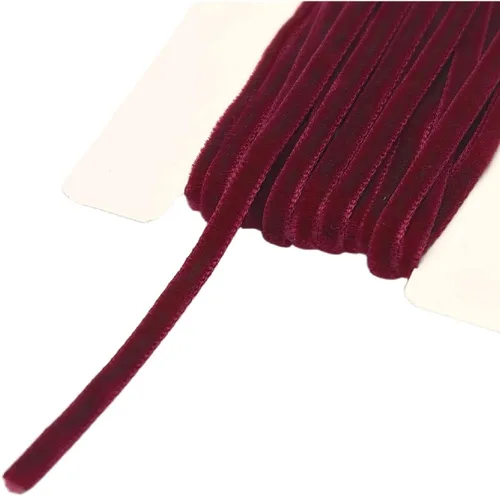 Vista 85 de Chenkou Craft 5 yardas de cinta de terciopelo para decoración navideña y embalaje artesanal