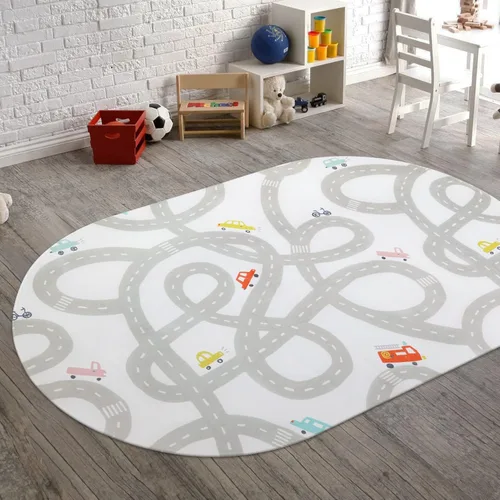 Vista 14 de STARUIA Alfombra de juego para niños, 60 x 32 pulgadas, ultra antideslizante, alfombra educativa para niños, alfombra de coche lavable