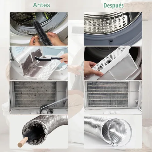 Vista 5 de Kit de limpiador de ventilación de secadora de 5 piezas compatible