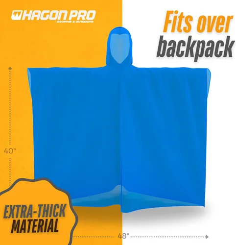 Vista 26 de Hagon PRO - Ponchos de lluvia desechables para adultos (paquete de 5)