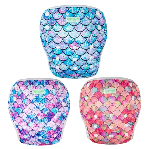 Vista 27 de Wegreeco - Pañal de natación reutilizable para bebés y niños pequeños, talla única Estrella de mar