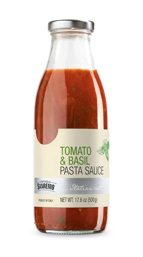 Vista 6 de Compagnia Sanremo Pasta Sauce Sanremo - Salsa italiana de pasta fresca de tomate y trufa, 100% ingredientes italianos frescos, sin OMG, 17.6 onzas