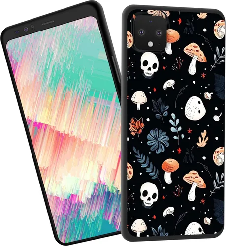 Vista 123 de Funda delgada para Google Pixel 4 XL, funda delgada de silicona de TPU suave a prueba de golpes para Google Pixel 4 XL, cruz negra
