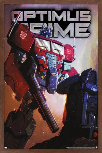 Vista 17 de Trends International Hasbro Transformers - Póster de pared Optimus Prime, 14.725 x 22.375 pulgadas, versión enmarcada de madera de granero