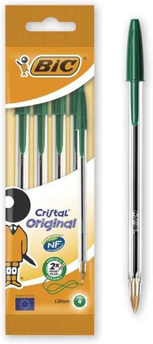 Vista 10 de BiC Cristal Original - Bolígrafo con punta redonda 1.0 mm paquete de de 4