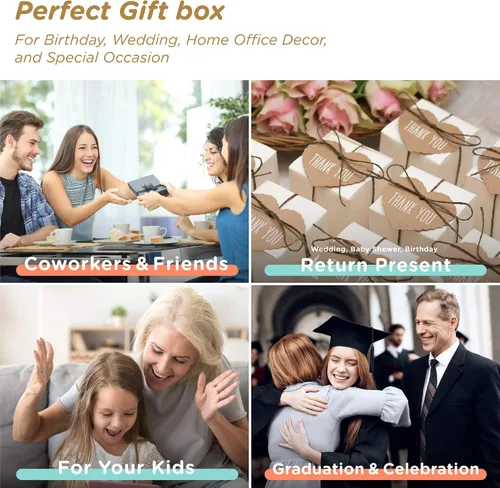 Vista 4 de Oriday Juego de 4 bolígrafos elegantes y delgados para planificar, bolígrafo de metal con tinta negra en una caja de regalo para mujeres, bodas