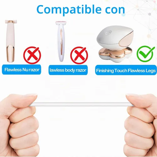 Vista 4 de Cable de carga de repuesto para afeitadora de piernas impecables, paquete de 2 cables de alimentación eléctrica, cable de carga para acabado