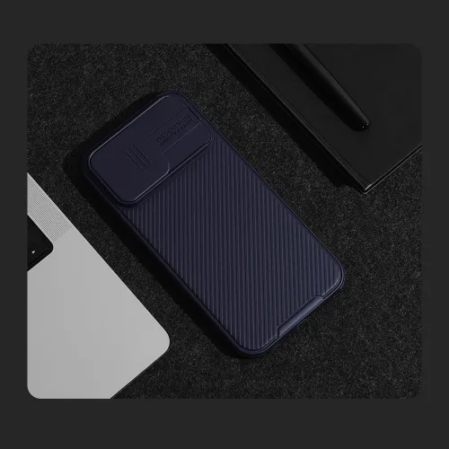 Vista 6 de Nillkin CamShield Pro - Funda magnética para iPhone 15 Pro Max, compatible con MagSafe, funda deslizante para cámara, color morado oscuro