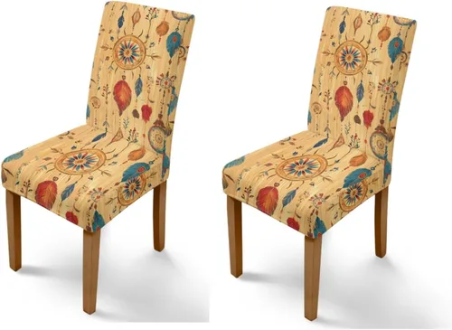 Vista 18 de Rnyleeg Juego de 1 fundas de asiento de comedor con estampado de flores azules para sillas de comedor, fundas protectoras suaves y lavables