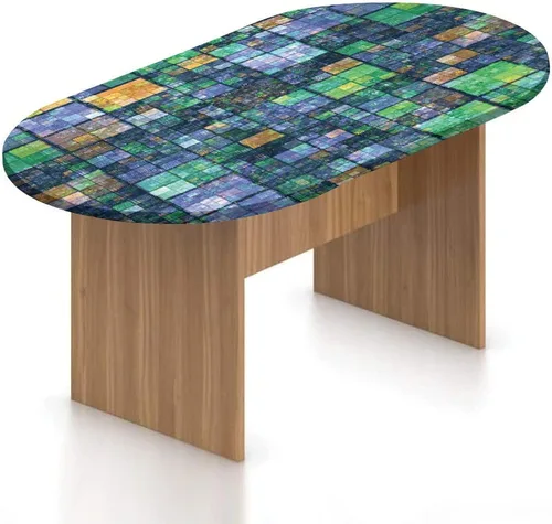 Vista 10 de XISUNYA Mantel ovalado ajustable para patio, moderno mantel de poliéster elástico con estampado de alas de talento de rock, se adapta a mesas