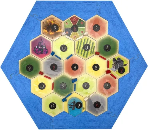 Vista 4 de Amalgam Escenario Hexagonal de Reemplazo Multi-Recurso compatible con Los Colonos de Catan de Catan, Seafarers, Cities and Knights y Expansiones