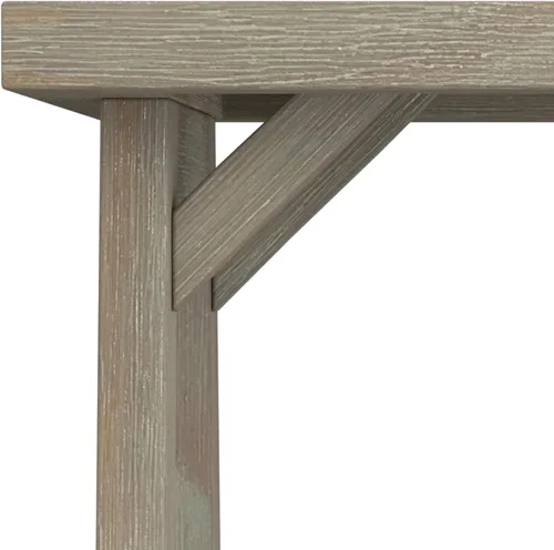 Vista 7 de Simpli Home - Sawhorse - Mesa de centro, color castaño oscuro., Pino, Distressed Grey
