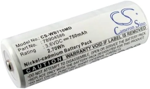 Vista 2 de SYTH Repuesto para batería compatible Welch-Allyn 78904586 Otoscopio 20000, Otoscopio 71000, Otoscopio 72200, Otoscopio 97210, WA-72200 (750mAh/3.6V)