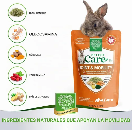 Vista 2 de Small Pet Select Suplemento de apoyo para la movilidad articular, conejos