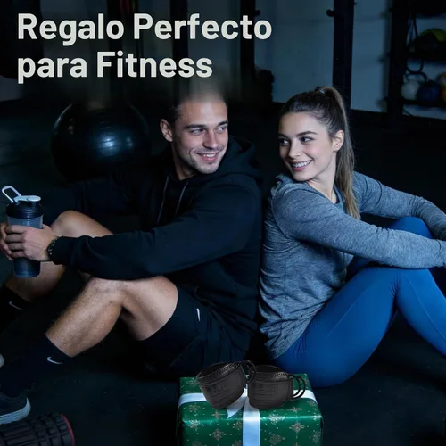 Vista 6 de Correa de tobillo para máquina de cable (paquete de 2), bandas de resistencia de tobillo, correas de patada hacia atrás con cable para gimnasio
