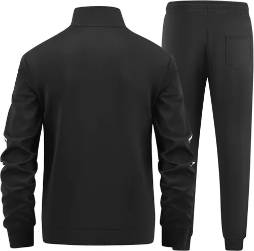 Vista 2 de Men's Tracksuits Set Long Sleeve Causal Full Zip Running Sports Sweatsuit for Men 2 Piece Outfits