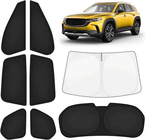 Vista 132 de KUST - Parasol plegable para parabrisas para BMW X1 E84, accesorios 2011 2012 2013 2014 2015, protector de visera de sol ajustable que bloquea