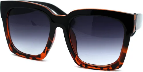 Vista 5 de Gafas de sol de plástico grueso con borde de cuernos de gran tamaño XXL para mujer