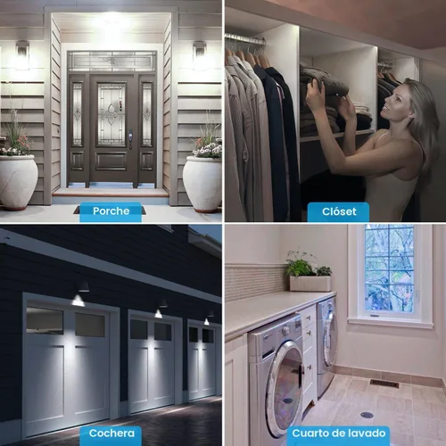 Vista 9 de Bombillas con sensor de movimiento, 13 W (equivalente a 100 W) activado por movimiento, bombilla LED con sensor de atardecer a amanecer, A19 E26