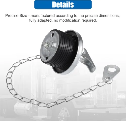 Vista 5 de uxcell Tapa universal de llenado de aceite de motor de 2 pulgadas con cadena para motores N14 L10 M11 ISM Deisel
