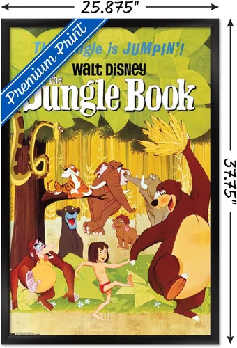 Vista 3 de Trends International Disney The Jungle Book - Póster de pared de una hoja, 24 x 36 pulgadas, versión enmarcada en negro