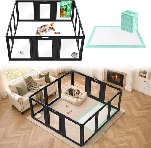 Vista 63 de FXW AuraSpace - Corralito acrílico transparente para interiores Negro