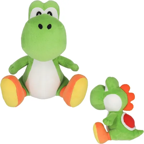 Vista 6 de Sanei Super Mario All Star Collection Yoshi - Peluche de 8 pulgadas, pequeño, verde