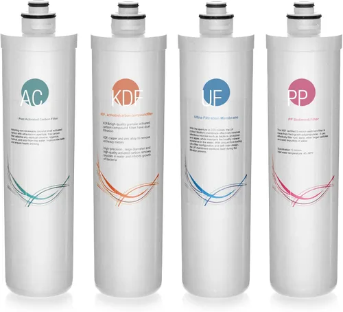 Vista 2 de iSpring Paquete de repuesto para sistema de ultra filtración de 4 etapas y filtro KDF/carbono en línea de cambio rápido para sistema de filtro