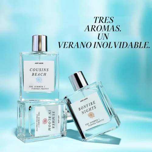Vista 5 de Just Juice - Las noches de hoguera de The Summer I Turned Pretty - Perfume de especias cálidas y vainilla tostada para mujeres y hombres - 0.3 oz