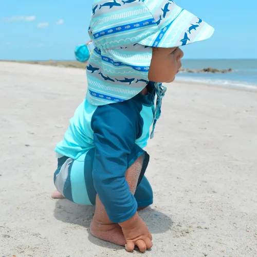 Vista 3 de i play. by green sprouts - Shorts de baño para niños con pañal de natación reutilizable integrado