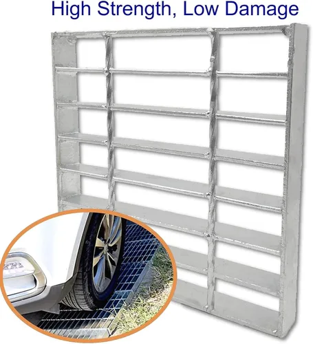 Vista 4 de Rejilla de Drenaje de Acero Galvanizado 9x9 pulgadas para Cuenca de Captura NDS, Rejilla de Drenaje para Calle de 8.9x8.9 Pulgadas de Clase B